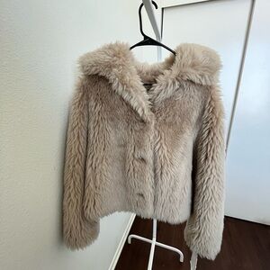 DESIGNER Yves Salomon Women's FUR Jacket in CAMEL